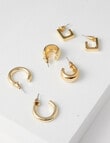 Whistle Accessories Small Huggie Earring Set, 3-Pack, Gold Tone product photo View 02 S
