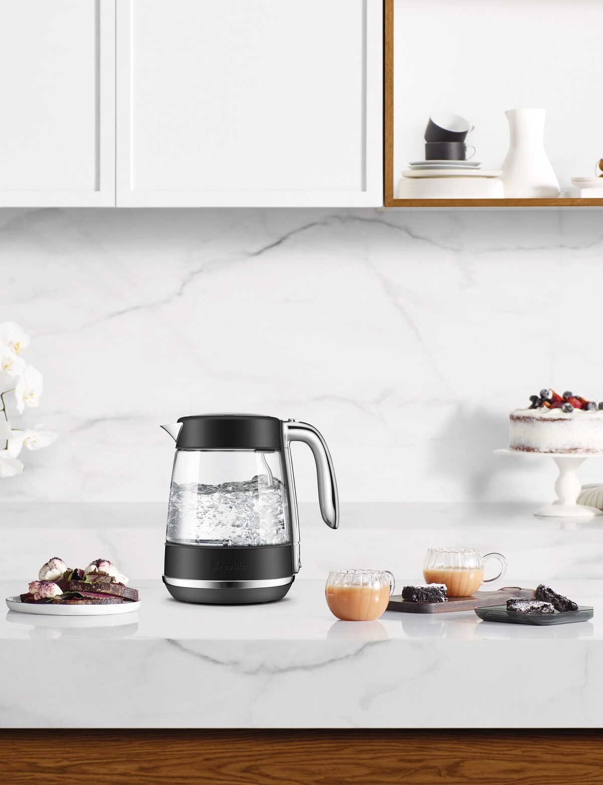 Breville The Crystal Luxe Glass Kettle, BKE765BTR Kettles & Jugs