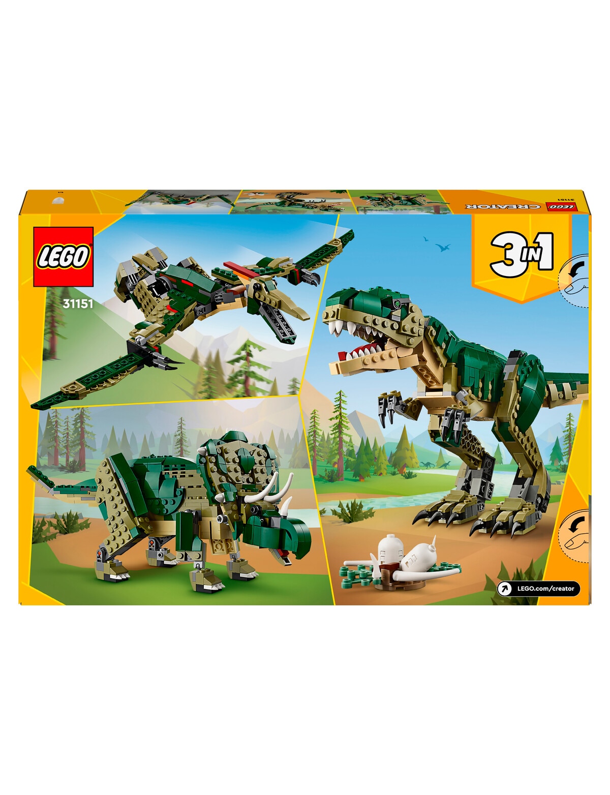 LEGO Creator 3-in-1 Terrifying rex, 31151 Lego Construction