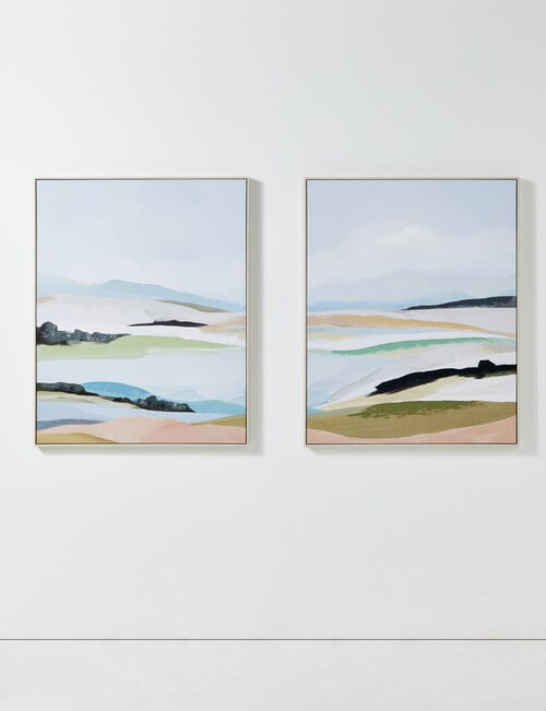 M&Co Abstract Coastal Wall Art Set of 2 product photo