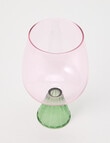 CinCin Mala Wine Glass, Pink & Green product photo View 02 S