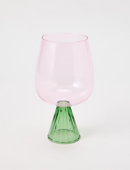 CinCin Mala Wine Glass, Pink & Green product photo View 02 L