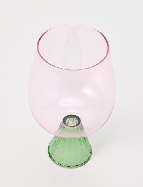 CinCin Mala Wine Glass, Pink & Green product photo View 03 L