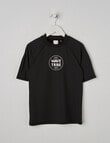 Wavetribe Logo Short Sleeve Rash Top, Black product photo