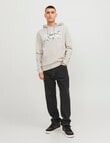 Jack & Jones Jeff Corp Logo Sweat Hood, Moonbeam product photo View 02 S