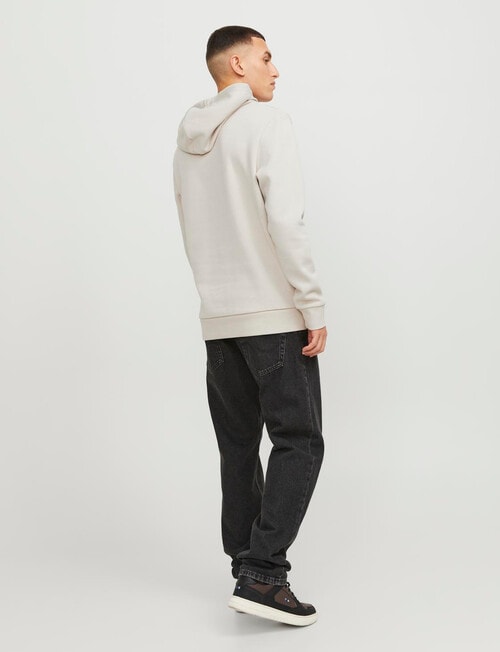 Jack & Jones Jeff Corp Logo Sweat Hood, Moonbeam product photo View 03 L