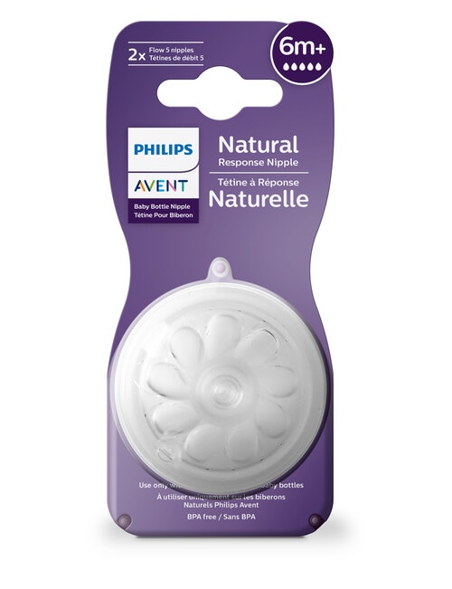 Avent Natural Response Teat 6m+ ,Flow 5, 2-Pack product photo View 02 L