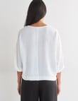 Whistle V-Neck Tie Hem Top, Ivory product photo View 02 S