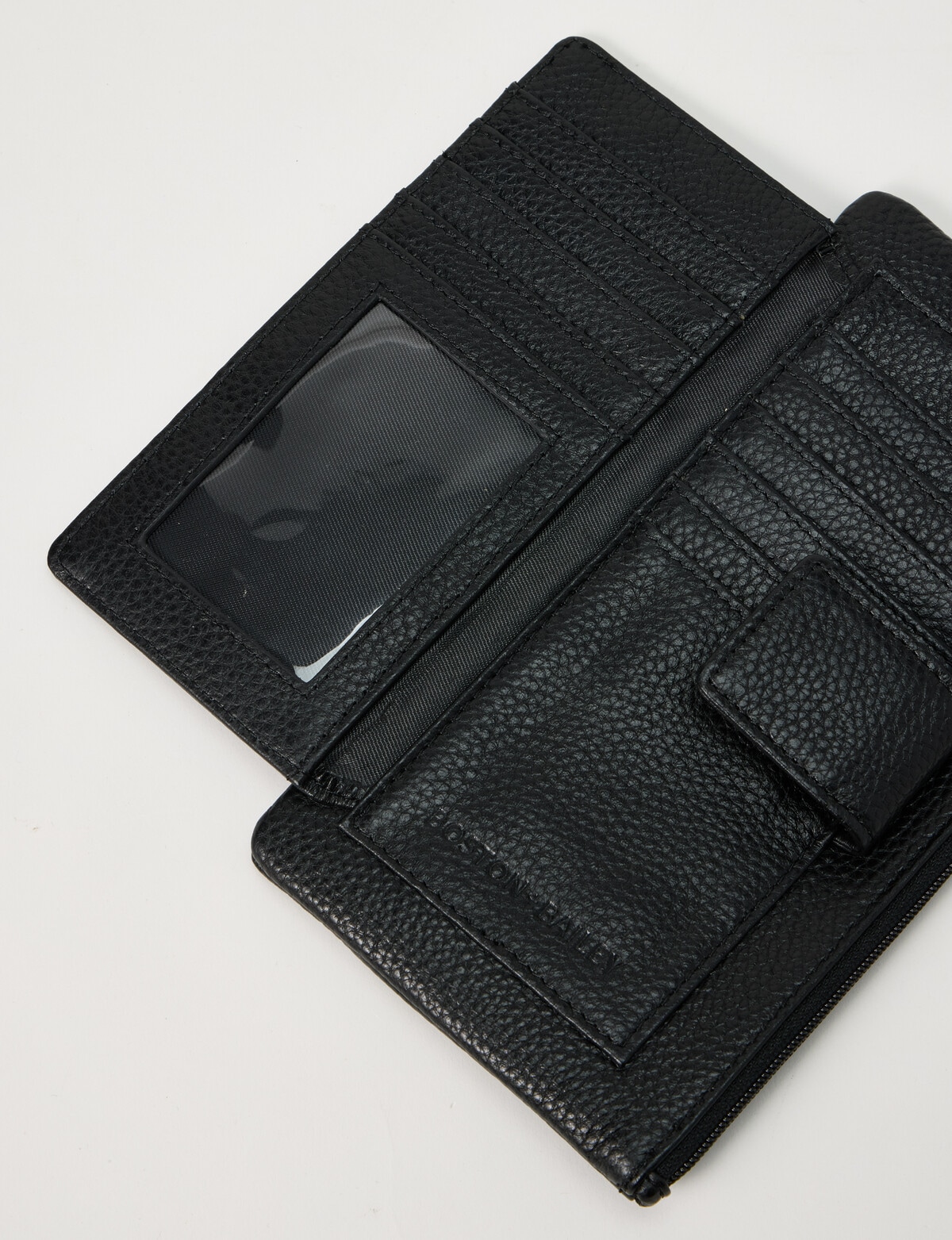 Boston + Bailey Leather Wristlet Pouch Wallet, Black - Wallets