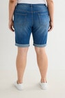 Denim Republic Curve Knee Length Shorts, Mid Wash product photo View 02 S