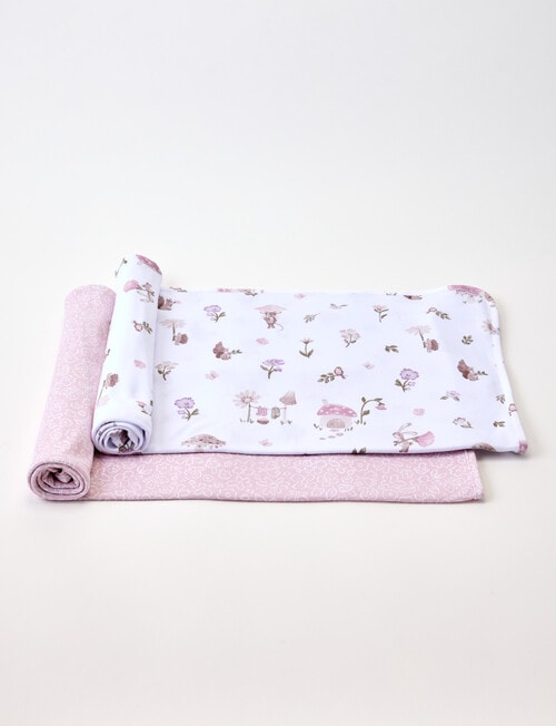 Living Textiles Mushroom House Jersey Wrap, 2-pack product photo