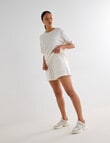 Champion High Waist Jersey Small Script Short, White Ferrari product photo View 03 S