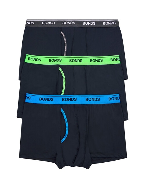 Bonds Guyfront Micro Trunk, 3-Pack, Black, Green, Blue & Nikita product photo