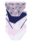 Bonds Multipack Bikini Brief, 5-Pack, Pink, Navy & Flora, 2-16 product photo View 02 S