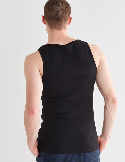 Tarnish Ribbed Singlet, Black product photo View 02 L