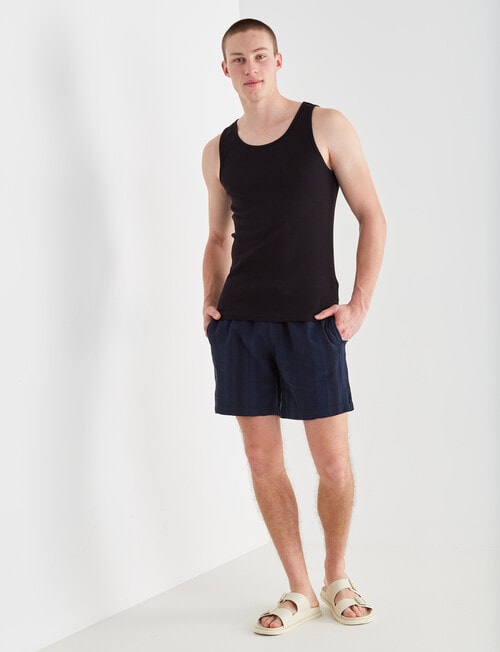 Tarnish Ribbed Singlet, Black product photo View 03 L