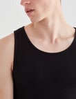 Tarnish Ribbed Singlet, Black product photo View 04 S