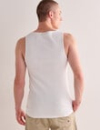 Tarnish Ribbed Singlet, White product photo View 02 S