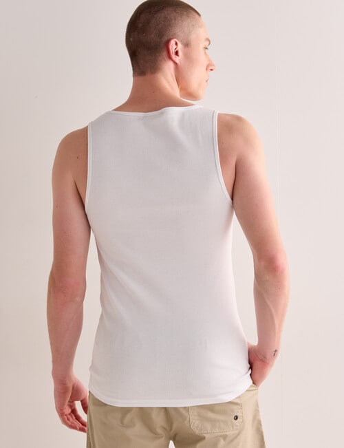 Tarnish Ribbed Singlet, White product photo View 02 L