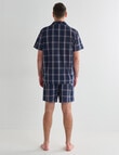 Chisel Woven Check Short PJ Set, Navy, Red & Grey product photo View 02 S