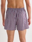 Chisel Check Cotton Boxer, 2-Pack, Navy & Burgundy product photo View 03 S