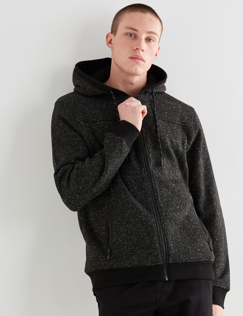 Tarnish Reno Sweat Zip Thur Hoodie, Black Marle product photo