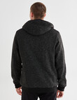 Tarnish Reno Sweat Zip Thur Hoodie, Black Marle product photo View 02 S