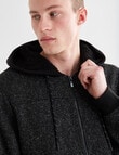Tarnish Reno Sweat Zip Thur Hoodie, Black Marle product photo View 04 S