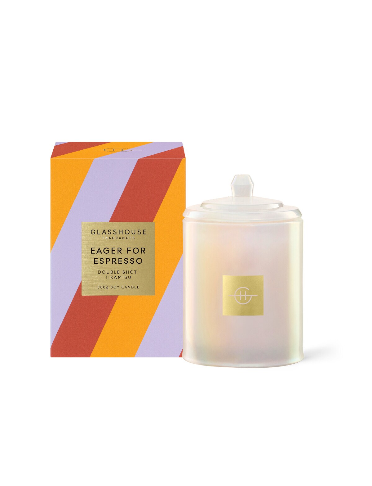 Glasshouse Fragrances Eager for Espresso Sugar Coated Soy Candle, 380g