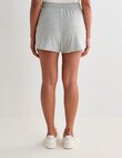 Champion Jersey High Waist Script Short, Oxford Heather product photo View 02 S