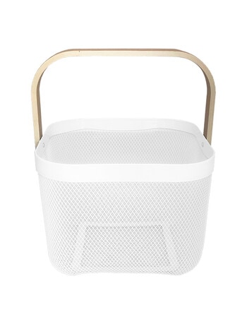 Seymours Storage Square Mesh Basket, White product photo