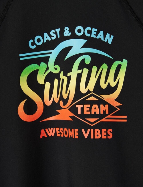 Wavetribe Surf Long Sleeve Rash Top, Black product photo View 02 L