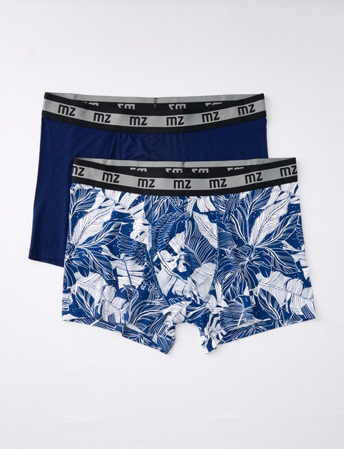 Mazzoni Viscose from Bamboo Trunk, 2-Pack, Navy Leaf & Plain Navy product photo
