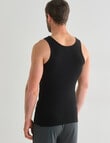 Mazzoni Cotton Rib Singlet, Black product photo View 02 S