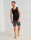 Mazzoni Cotton Rib Singlet, Black product photo View 03 S