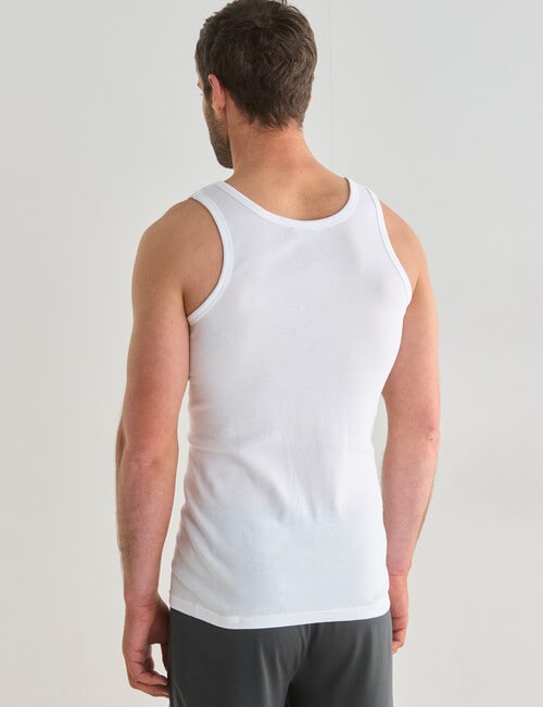 Mazzoni Cotton Rib Singlet, White product photo View 02 L