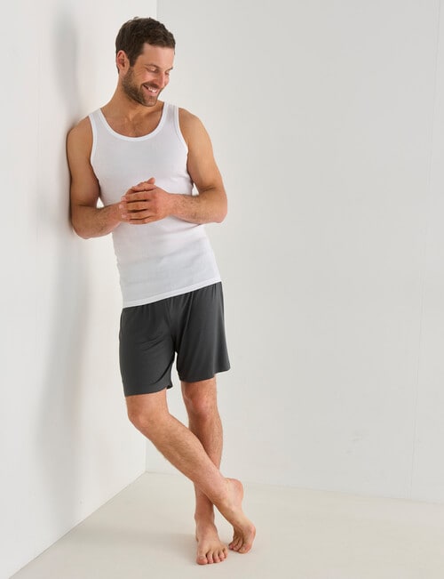 Mazzoni Cotton Rib Singlet, White product photo View 03 L
