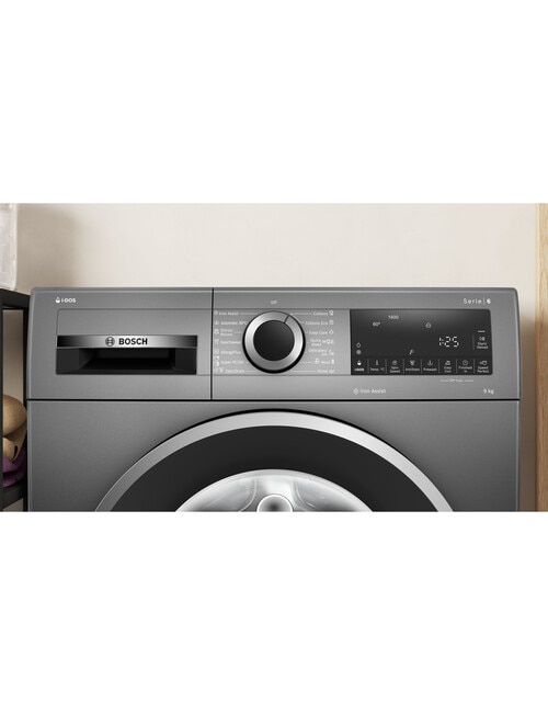 Bosch Series 6 9kg Front Load Washing Machine, Graphite Grey, WGG244FRAU product photo View 03 L