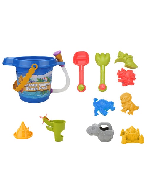 Water Play Dinosaur Beach Bucket Set, 11-Piece, Assorted product photo View 02 L