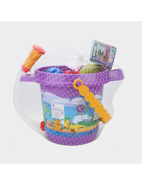 Water Play Dinosaur Beach Bucket Set, 11-Piece, Assorted product photo View 03 L