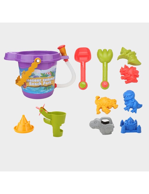 Water Play Dinosaur Beach Bucket Set, 11-Piece, Assorted product photo View 04 L