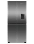 Fisher & Paykel 498L Quad Door Fridge Freezer with Ice & Water, Black Stainless, RF500QNUB1 product photo