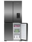 Fisher & Paykel 498L Quad Door Fridge Freezer with Ice & Water, Black Stainless, RF500QNUB1 product photo View 04 S