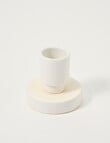 Home Fusion Ceramic Candle Holder, White product photo