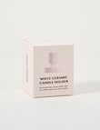 Home Fusion Ceramic Candle Holder, White product photo View 02 S