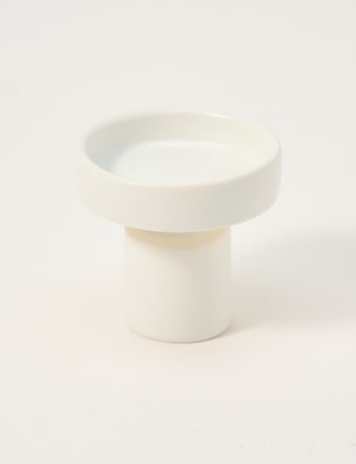 Home Fusion Ceramic Candle Holder, White product photo View 05 L
