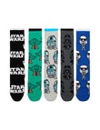 Licensed Star Wars Crew Socks, 5-Pack, Assorted product photo