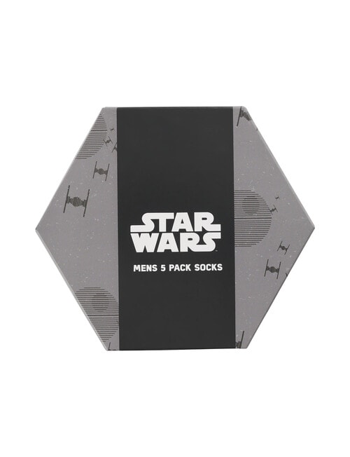 Licensed Star Wars Crew Socks, 5-Pack, Assorted product photo View 02 L