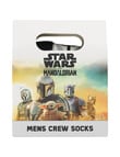 Licensed Star Wars Mandalorian & Grogu Crew Sock, Black product photo View 02 S