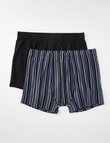 Chisel Vertical Stripe Trunk, 2-Pack, Black & Grey product photo